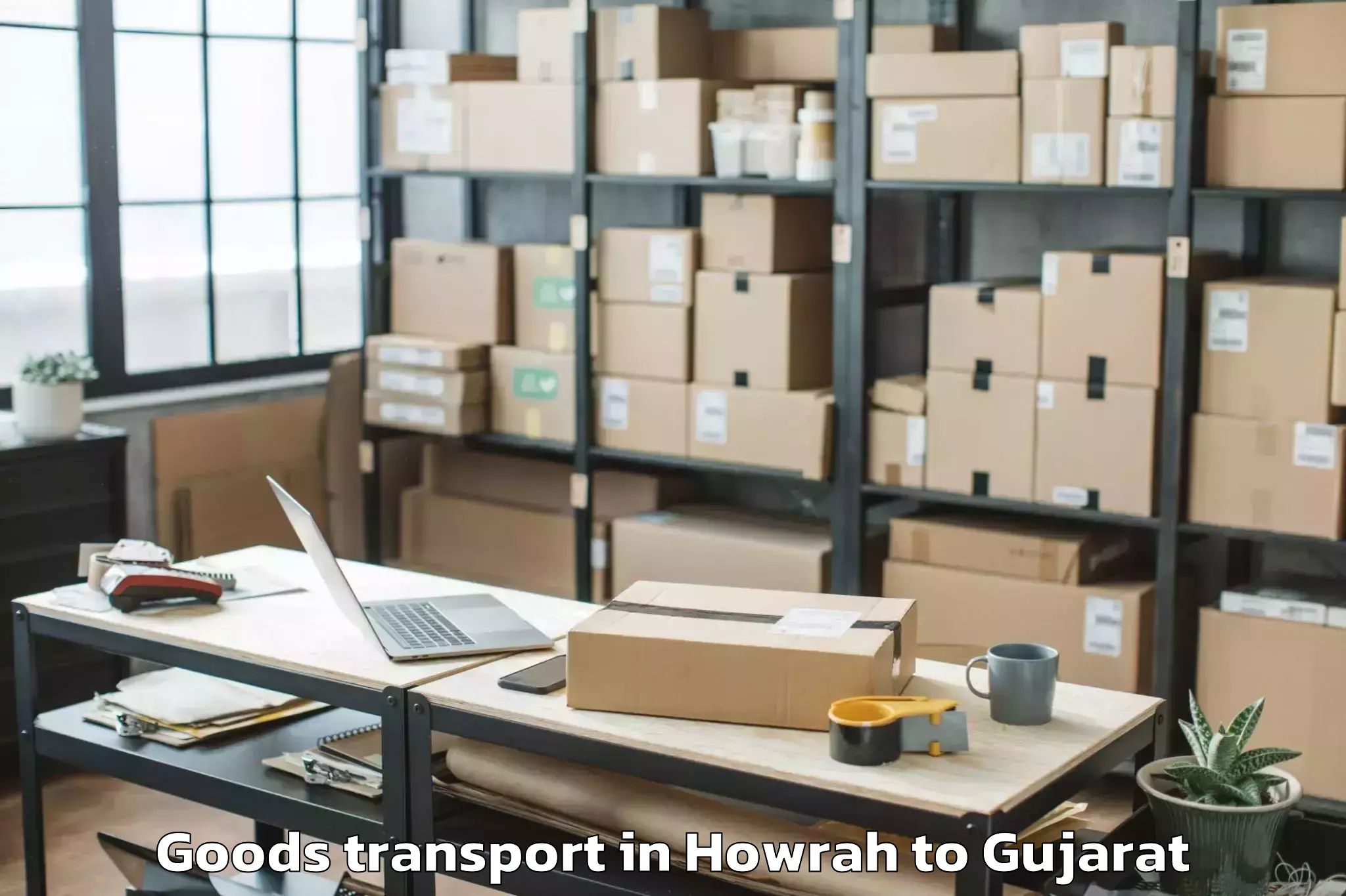 Leading Howrah to Swarnim Gujarat Sports Univers Goods Transport Provider